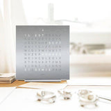 Qlocktwo Frontcover für Tischuhr Earth 13.5 | Full Metal | FTSS