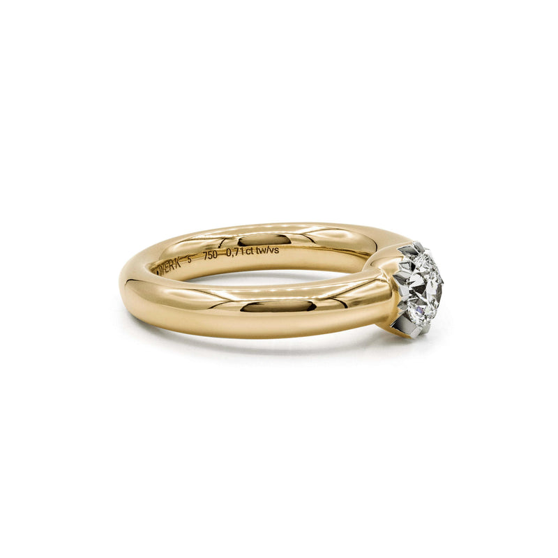 Schmuckwerk Solitaire-Ring Alpen | GR424-GG