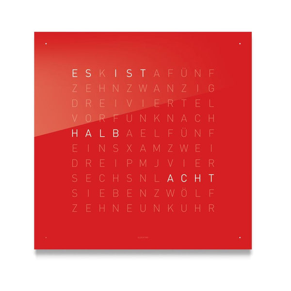 Qlocktwo Frontcover für Wanduhr Earth 45, Red Pepper, FCREPC