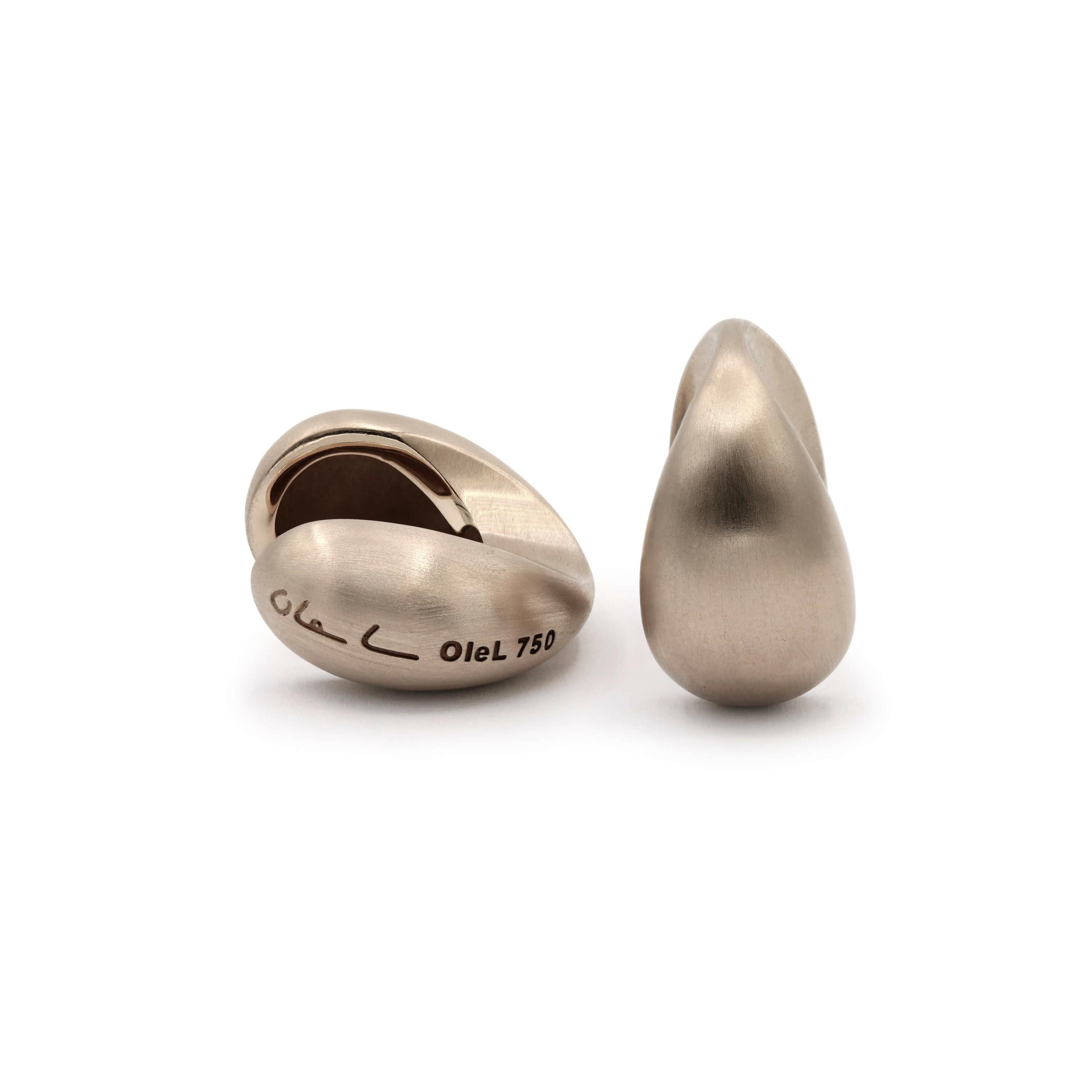 Ole Lynggaard cufflinks Drop white gold unrhodium plated, A1618-501