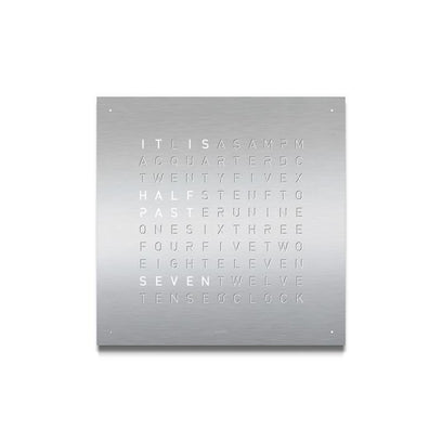 Qlocktwo Frontcover Tischuhr Earth 13.5, Full Metal, FTSS