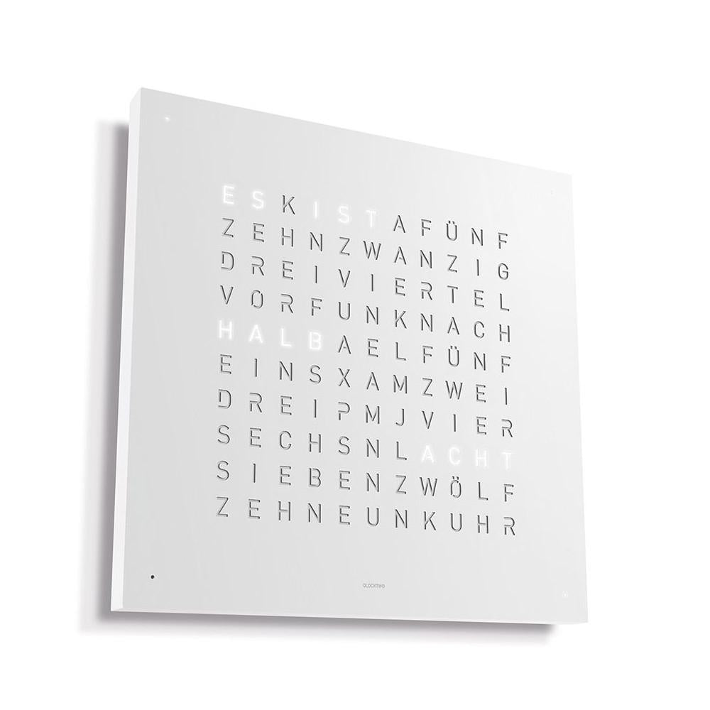 Qlocktwo wall clock Classic DE White Pepper QT4DEWP
