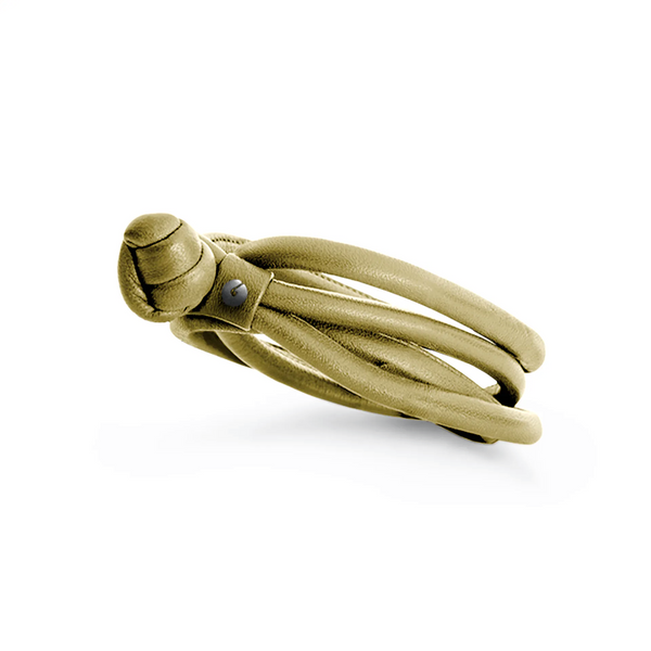 Ole Lynggaard Lederarmband olivgrün | A2512-010