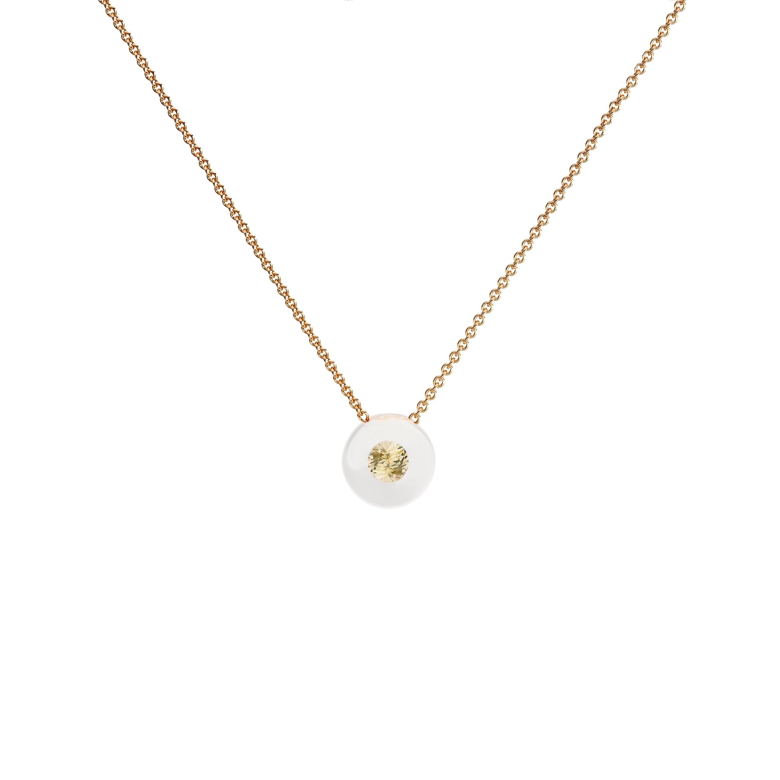 Jewelery necklace crystal clear, red gold, DH887-RG-GW-BB