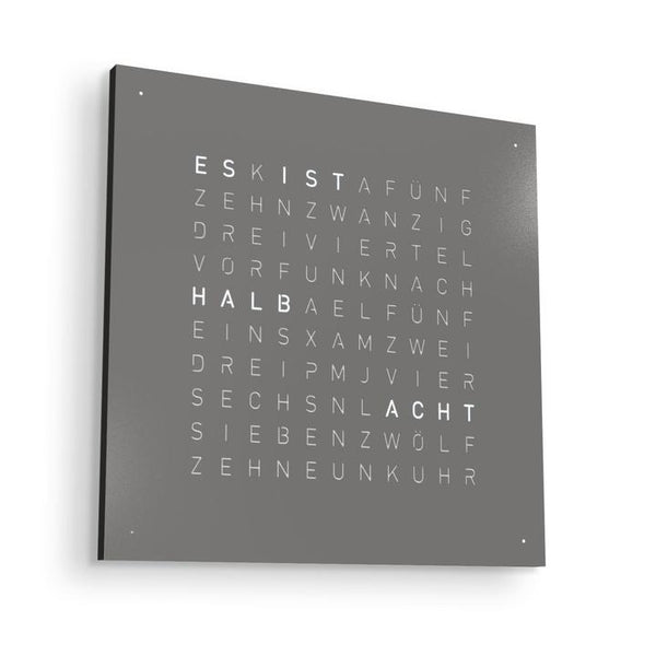 Qlocktwo Wanduhr Earth 45 | Grey Pepper | QT4BLGRPC