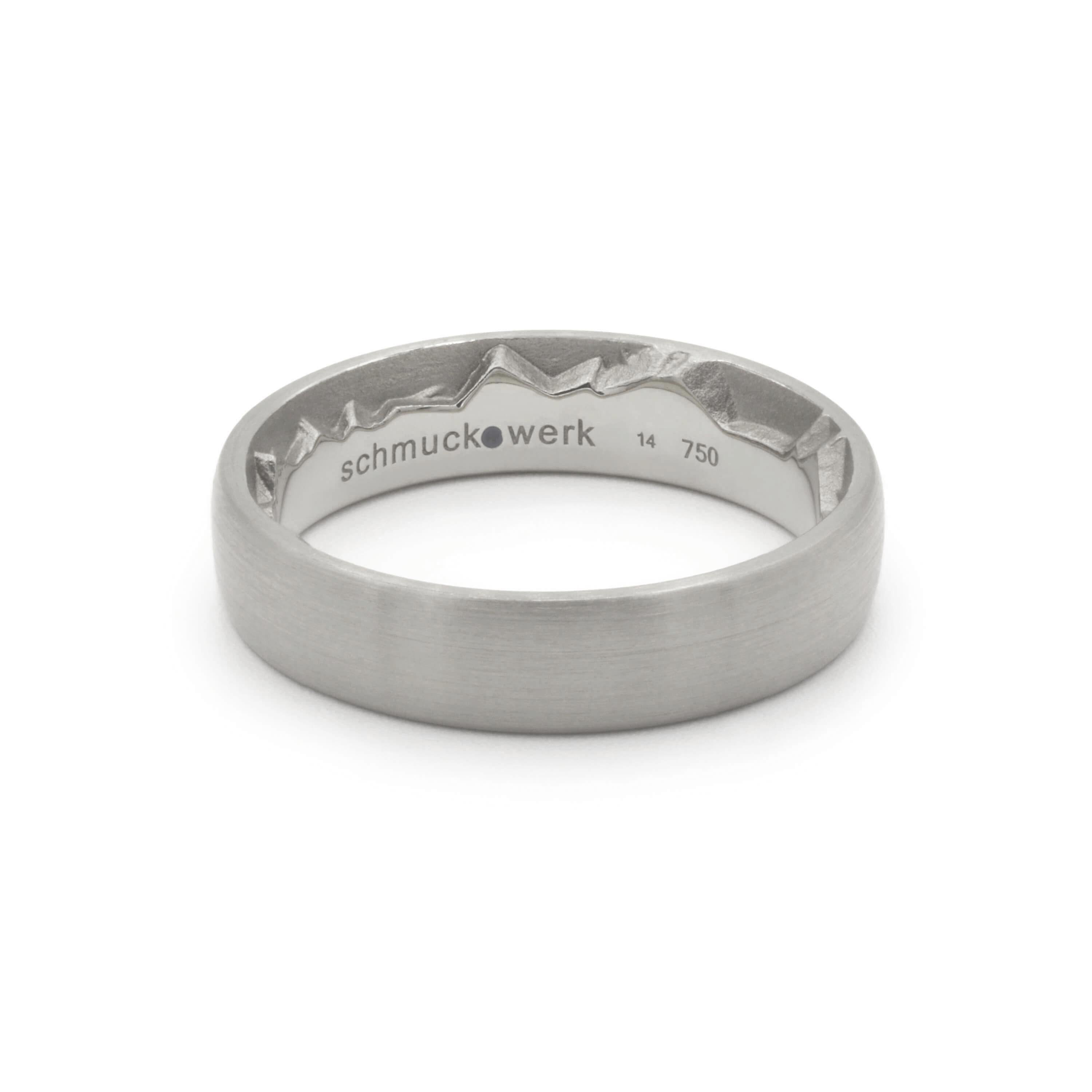 Schmuckwerk wedding ring Alps, white gold, GT350-WG