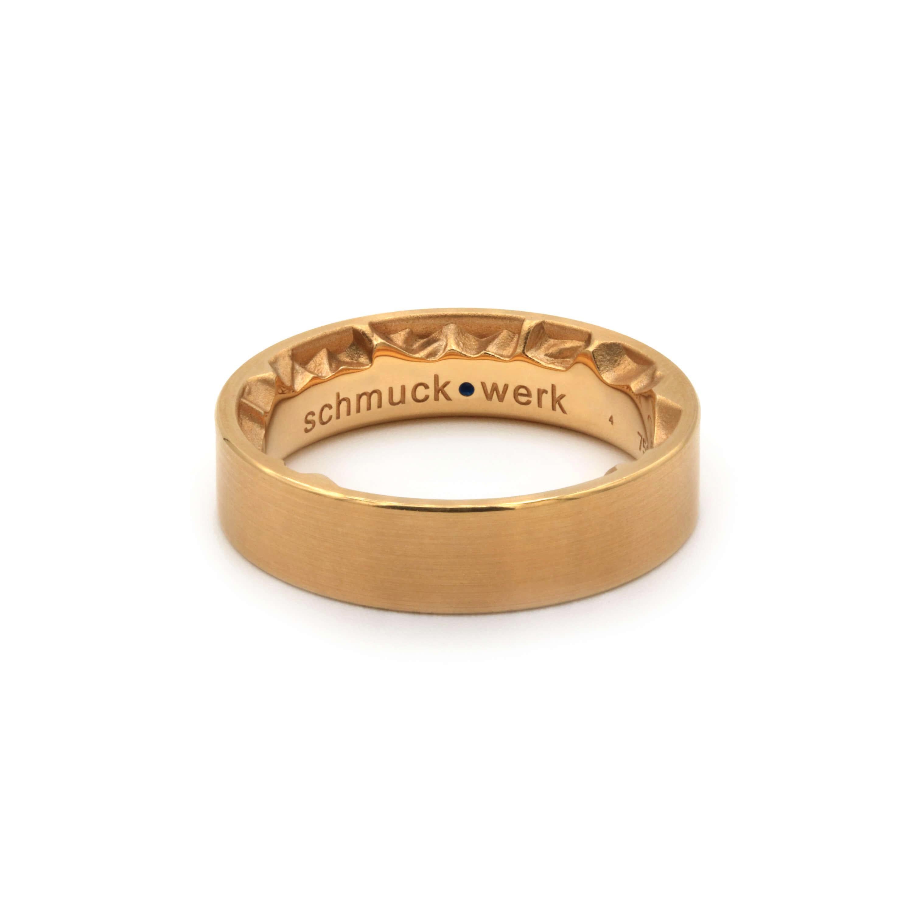 Schmuckwerk wedding ring Alps, red gold, GT260-RG