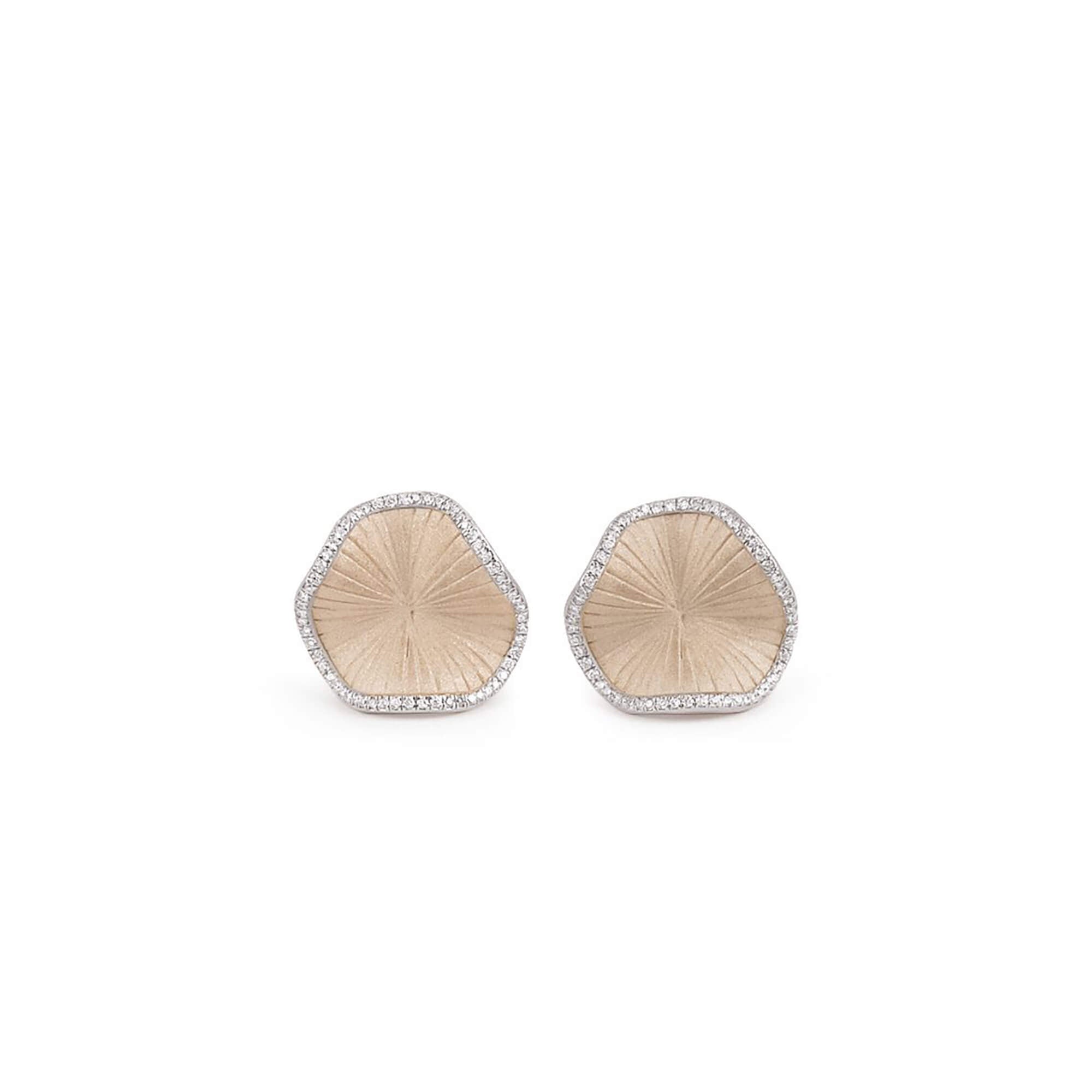 Annamaria Cammilli Stud Earrings Sultana, Natural Beige, GOR2361N