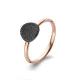 Bigli Ring-Set Mini Waves, weiße, braune & schwarze Diamanten 23R184RBLDBR, 23R185RWDIA & 23R186RBLDBR