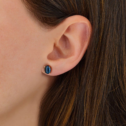 Nani's earrings Dancing Azure, yellow gold, OA4-597