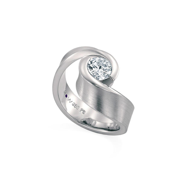 Schmuckwerk Solitaire-Ring Diamantenfieber, Platin, UR414-PT