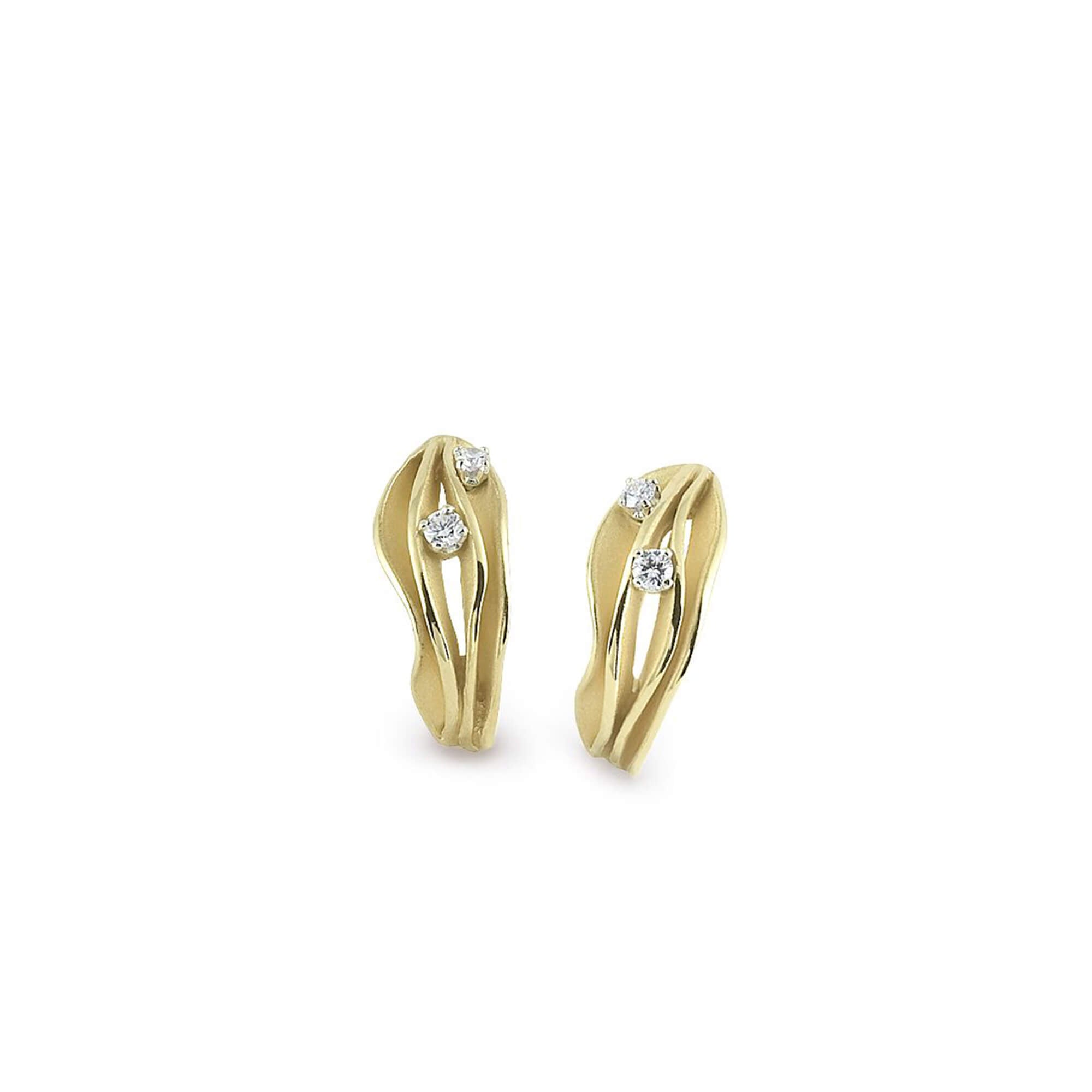 Annamaria Cammilli hoop earrings Dune, Lemon Bamboo, GOR0779Y