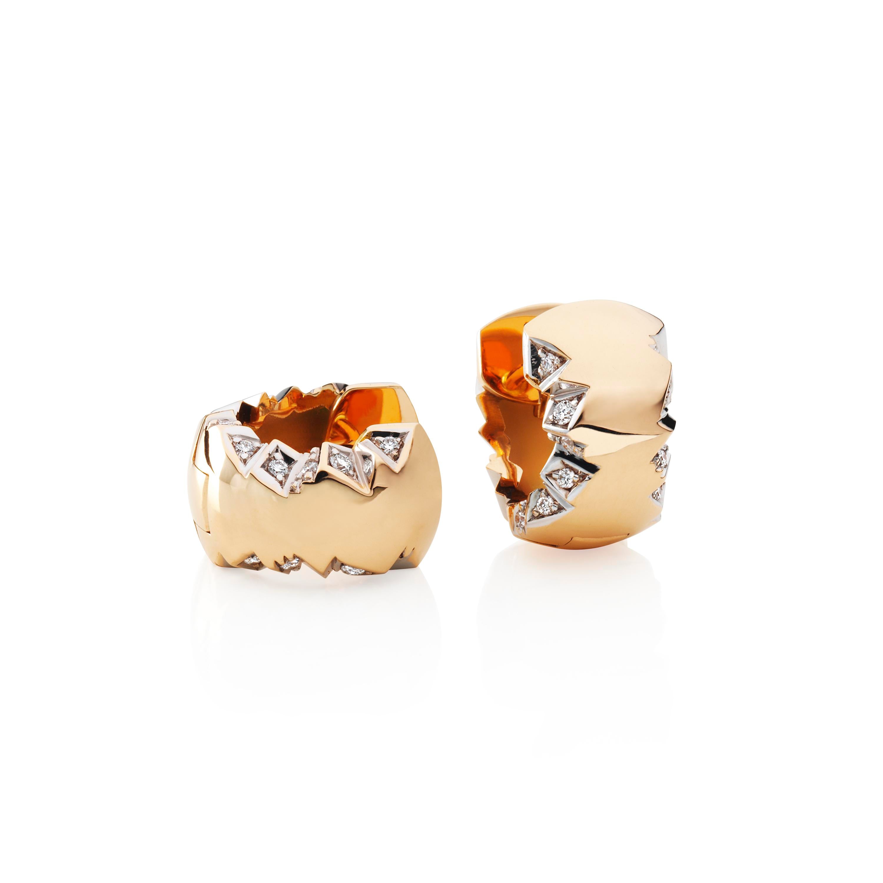 Schmuckwerk hoop earrings Alps, red gold, GO1585-RG