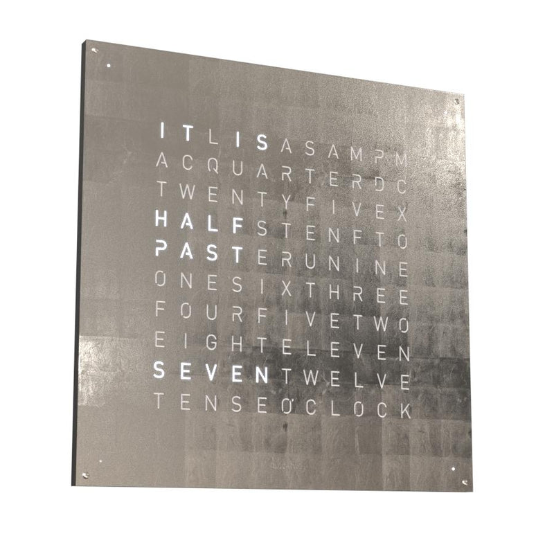 Qlocktwo Wanduhr Earth 90 | Platinum | LG4BLPL