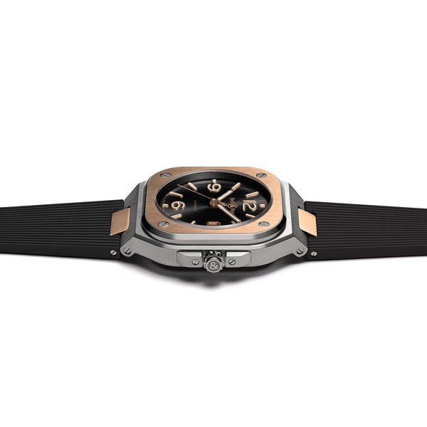 Bell & Ross BR 05 Black Steel & Gold | BR05A-BL-STPG/SRB