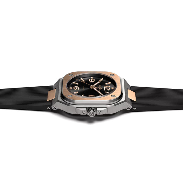 Bell & Ross Armbanduhr BR 05 Black Steel & Gold, BR05A-BL-STPG/SRB