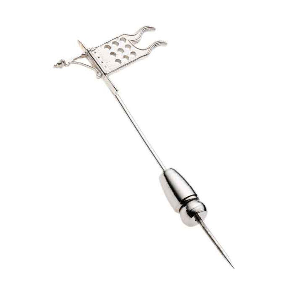 Quirinus flag pin, silver