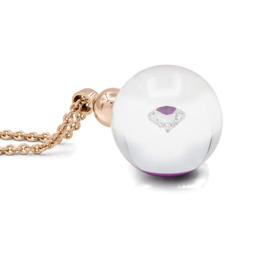 Schmuckwerk Collier Glasklar, Rotgold, DH557-RG-GC