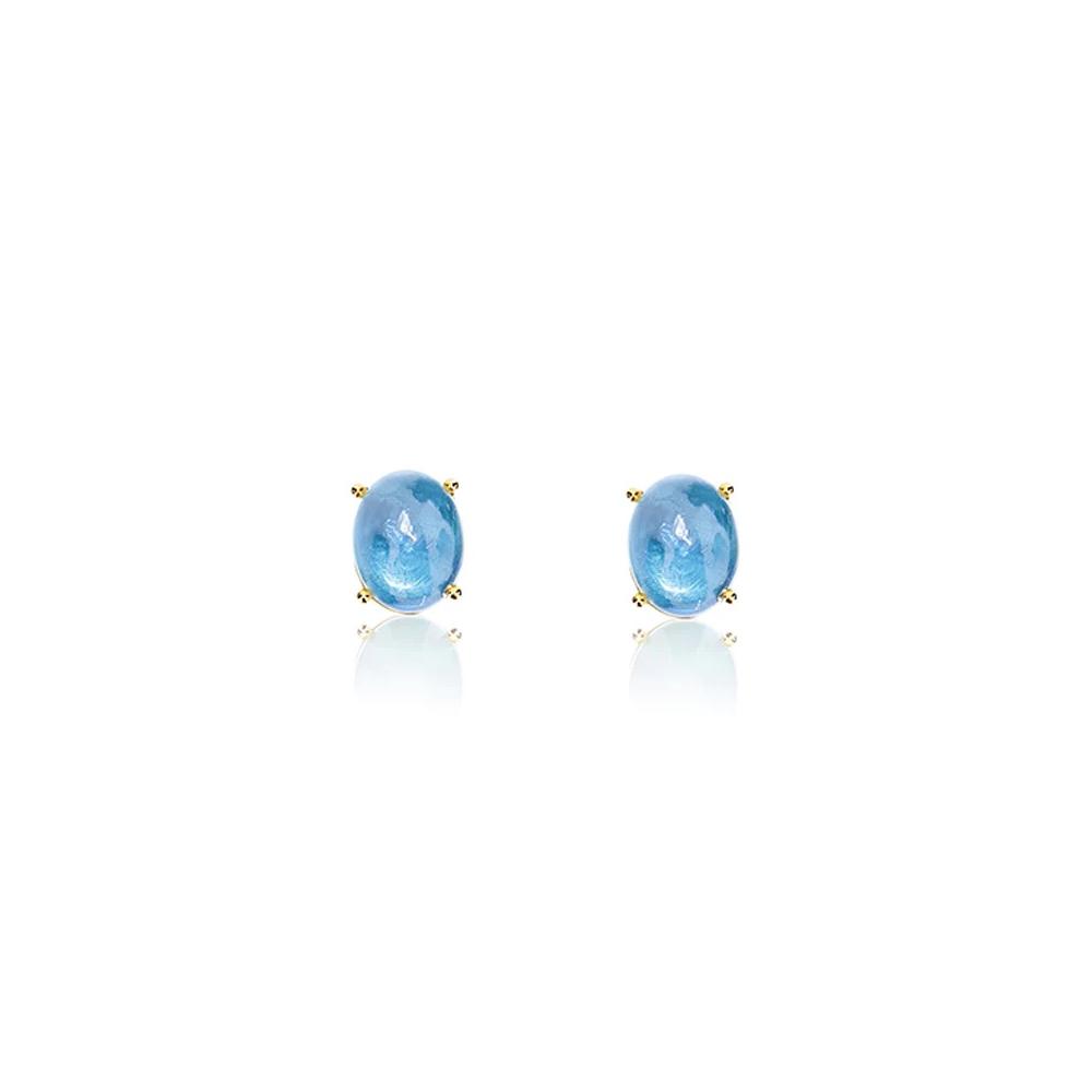 Nani's earrings Dancing Azure, yellow gold, OA4-597