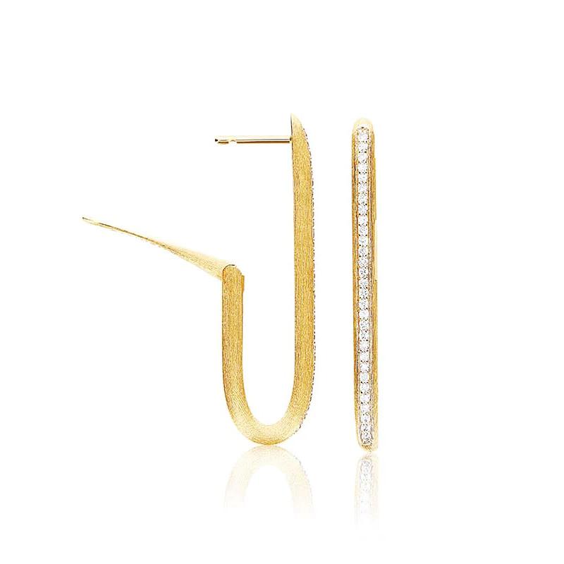 Nanis hoop earrings Libera, yellow gold, OS3-602
