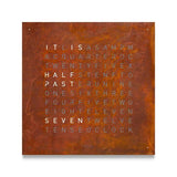 Qlocktwo Frontcover für Wanduhr Earth 45 | Rust | FCRT