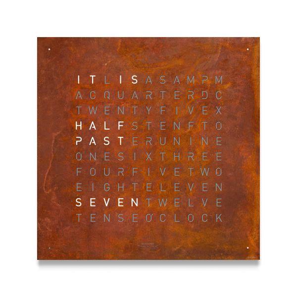 Qlocktwo Frontcover für Wanduhr Earth 45 | Rust | FCRT