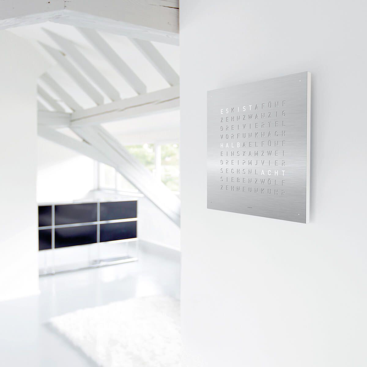 Qlocktwo Wall Clock Classic Stainless Steel QT4SS