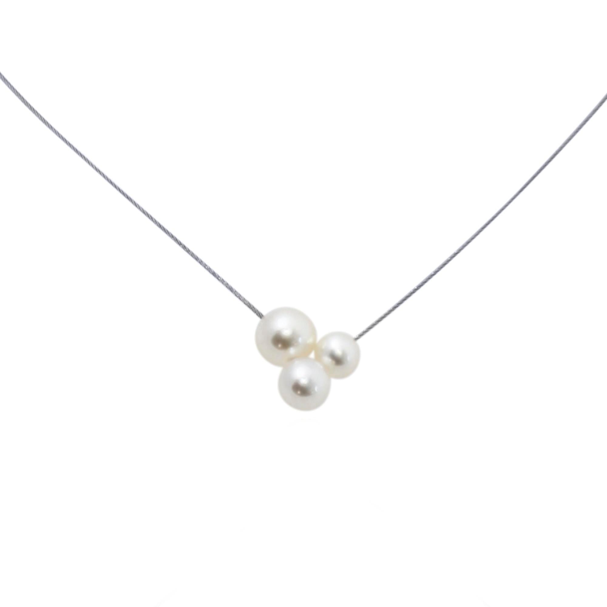Jewelery necklace Pearl Rush, stainless steel, KH121-ST