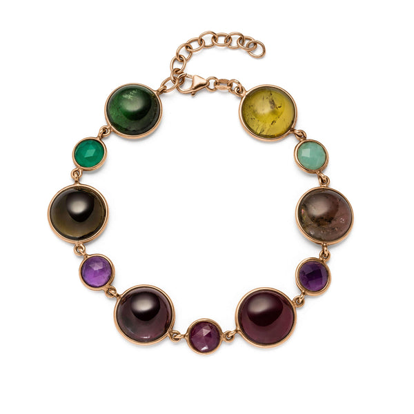 Eva Nueva Armband mit Farbsteinen, Roségold, B-2-942