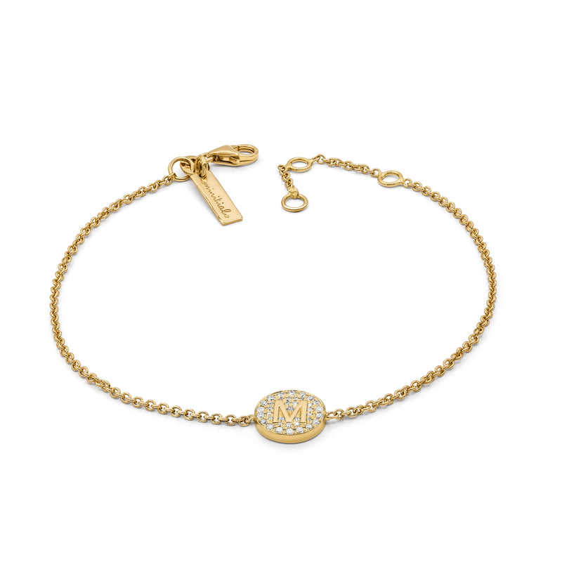 Minitials Armband mit Diamanten, Roségold, CB-AEO