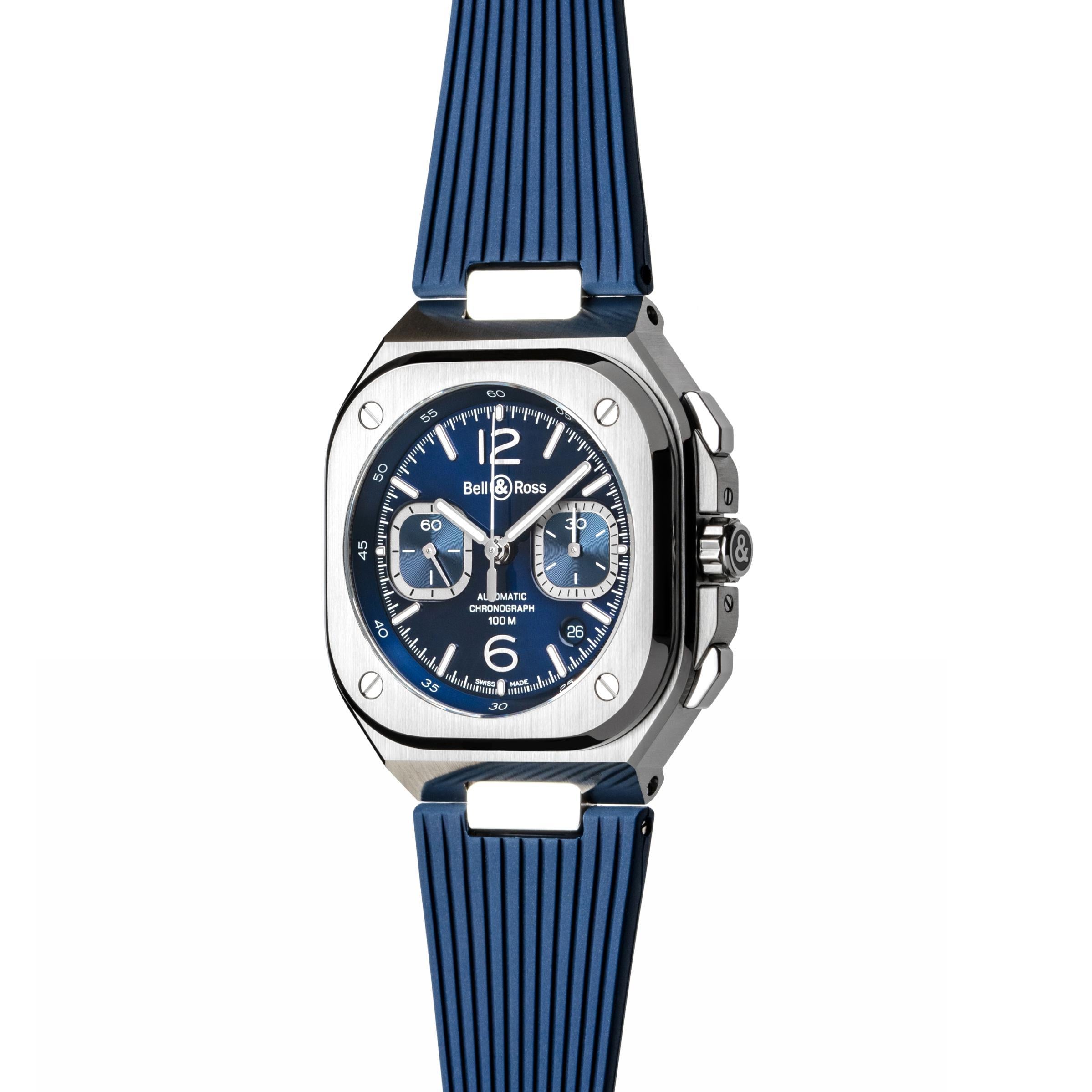 Bell & Ross BR 05 Chrono Blue Steel | BR05C-BLU-ST/SRB