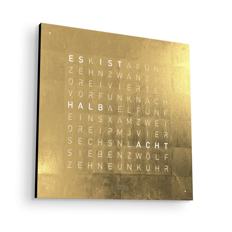 Qlocktwo Wanduhr Earth 45 | Gold | QT4BLGD