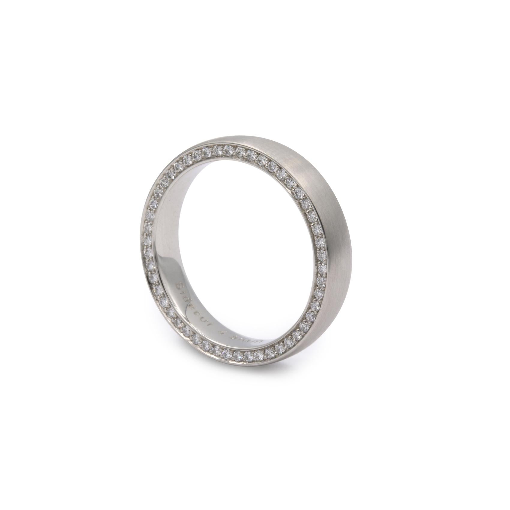 Henrich &amp; Denzel wedding ring sidecut platinum diamonds P4821.88/0