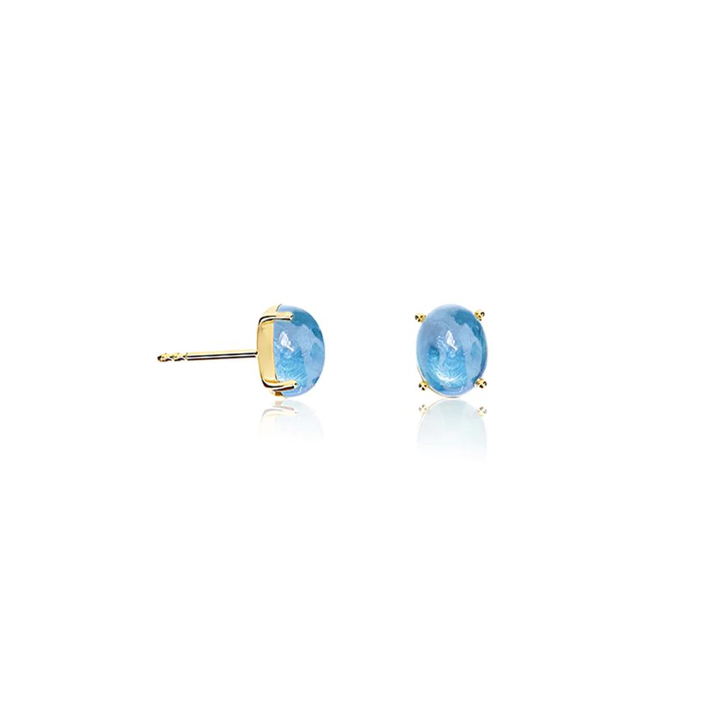 Nanis Ohrstecker Dancing Azure, Gelbgold, OA4-597