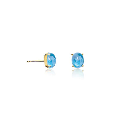 Nani's earrings Dancing Azure, yellow gold, OA4-597