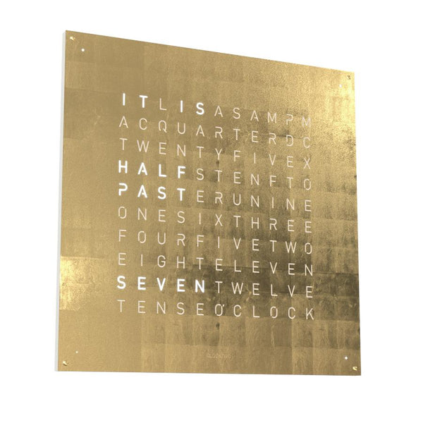 Qlocktwo Wanduhr Earth 90 | Gold | LG4GD