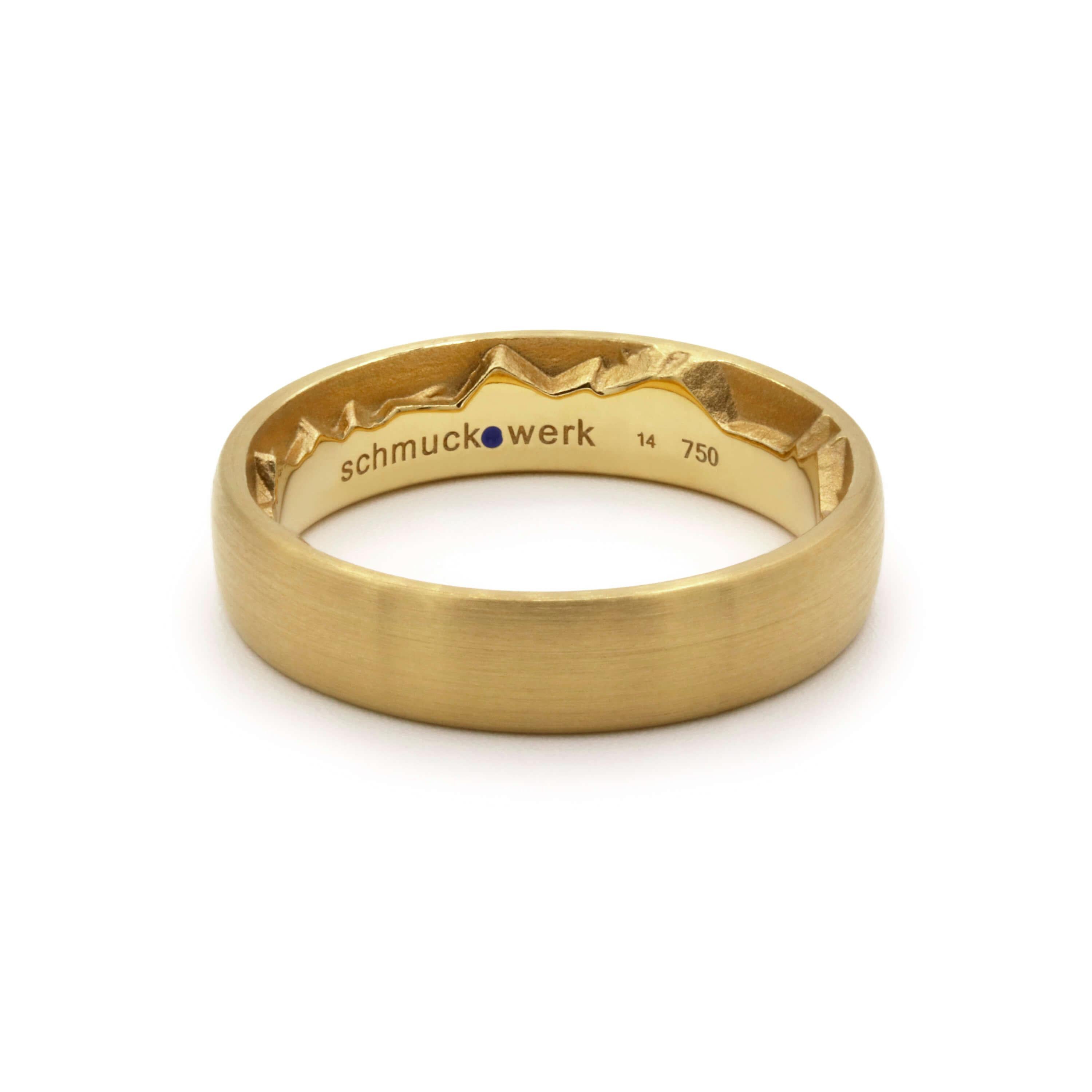 Schmuckwerk wedding ring Alps, yellow gold, GT350-GG