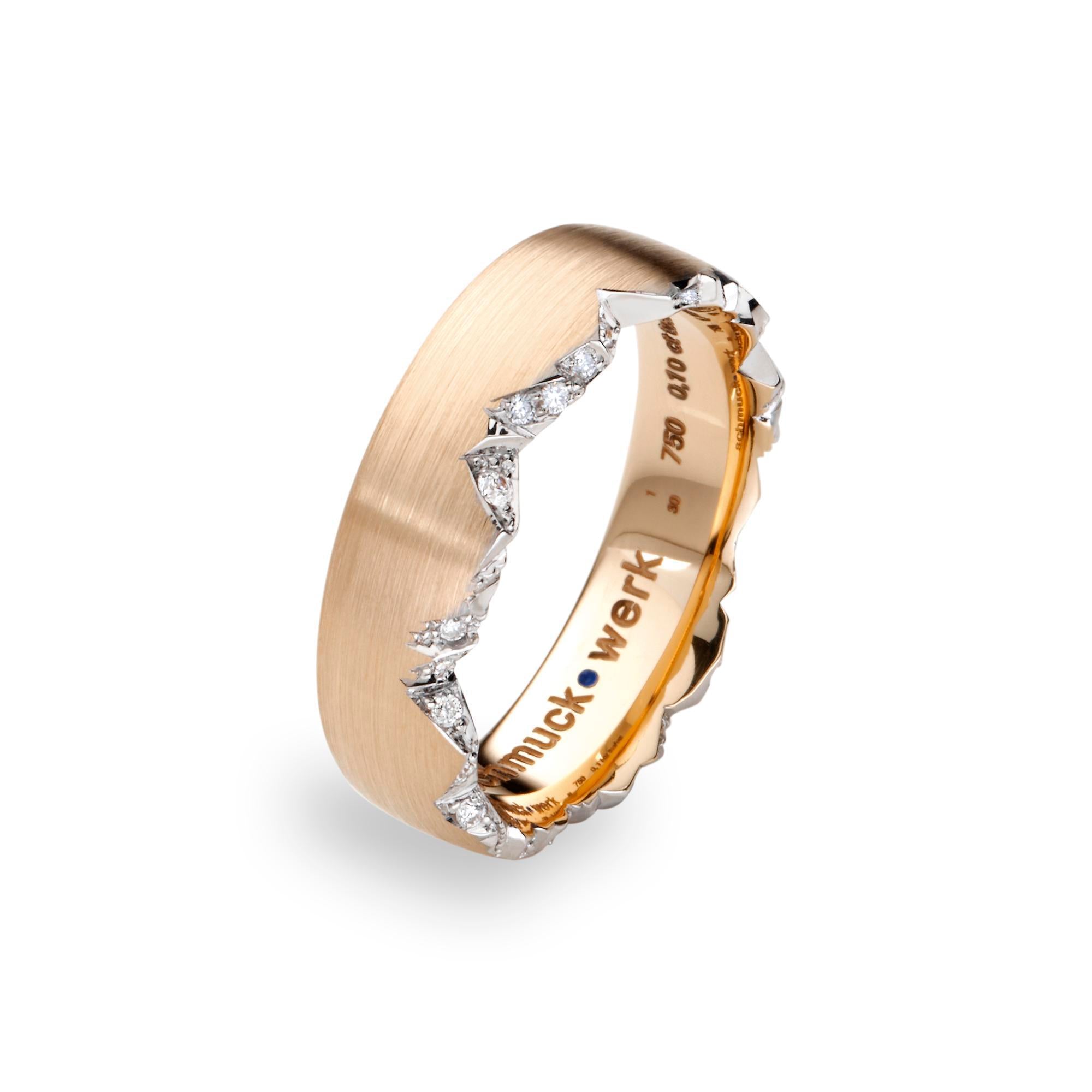 Schmuckwerk wedding ring Alps, red gold, GT365-RG