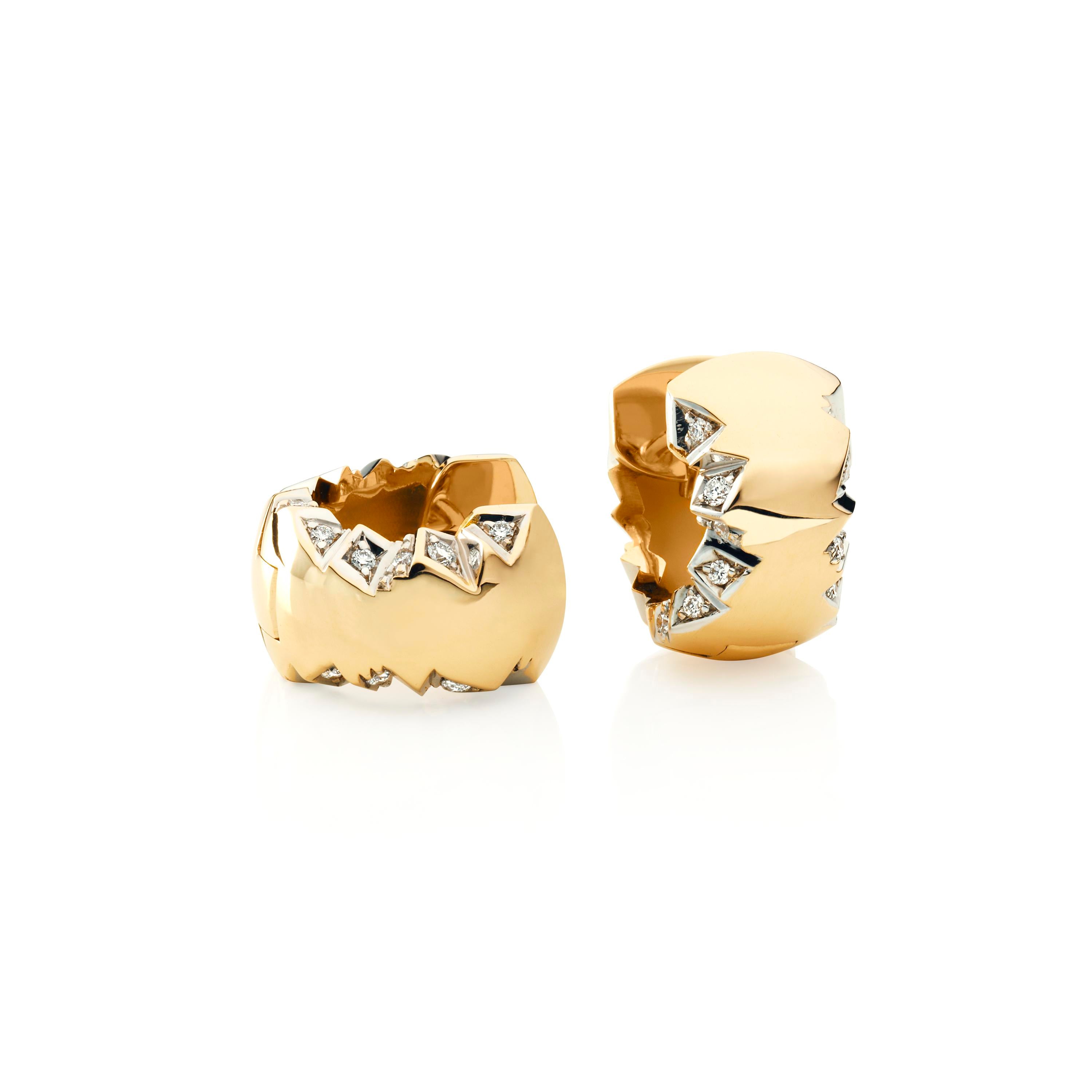 Schmuckwerk hoop earrings Alps, yellow gold, GO1585-GG